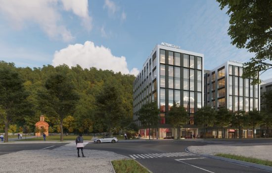 Exteriér budovy PernerKa v pražském Karlíně