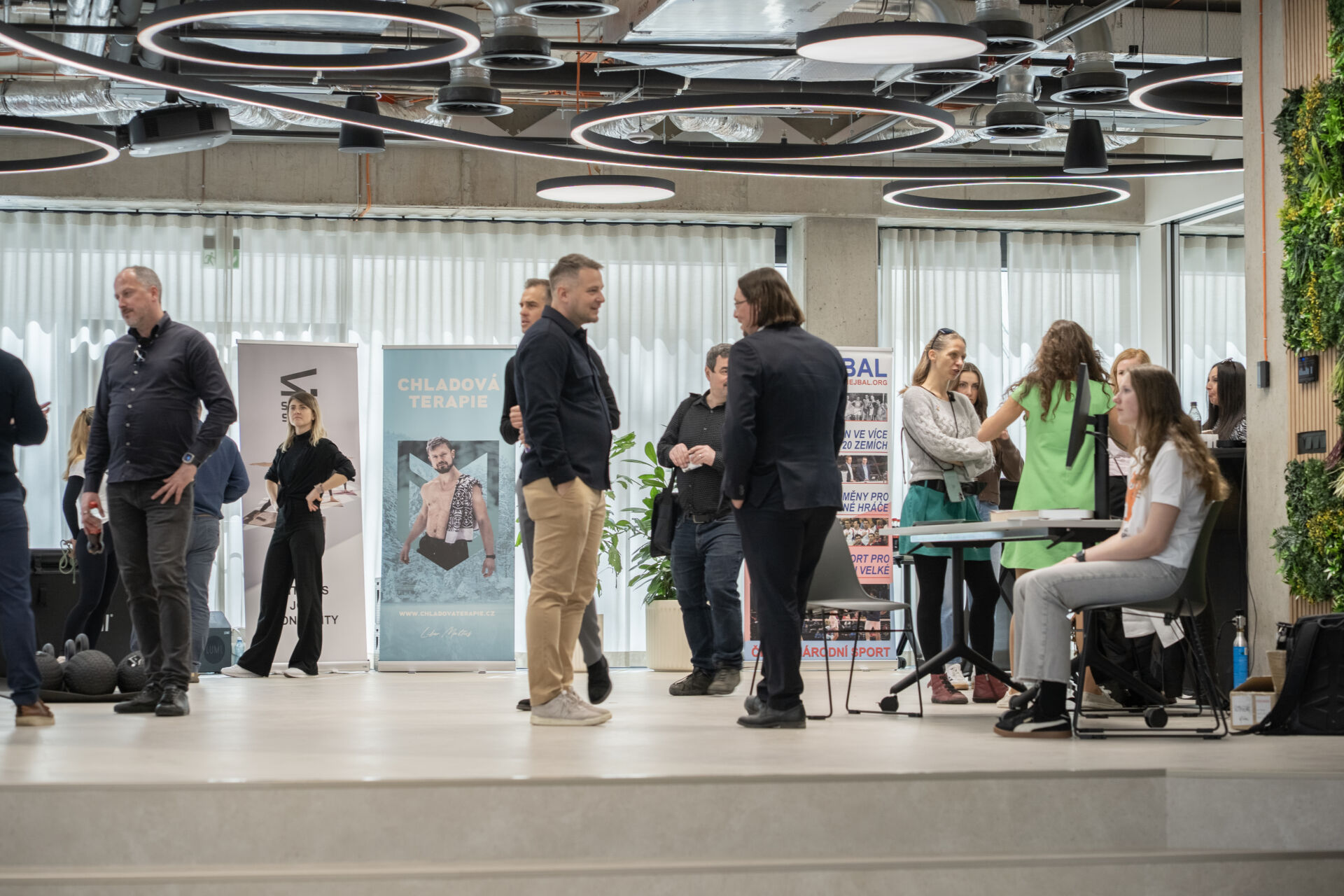 Eventový prostor v event prostoru Perner.Experience. Pohled na PernerHall.